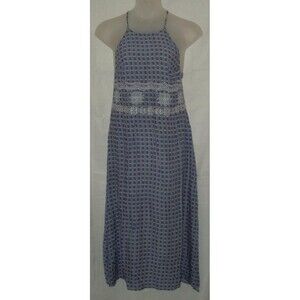 NEW NWT Purple Print Sz Large Casual Wear Sleeveless Comfy Sun Dress EN CREME
